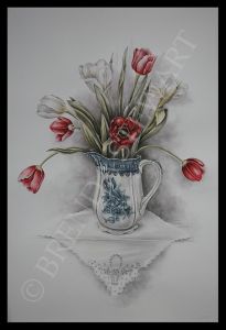 Flow Blue & Tulips Watercolor